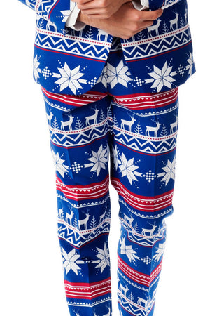 The Rudolph Suave Blue Ugly Christmas Sweater Pants